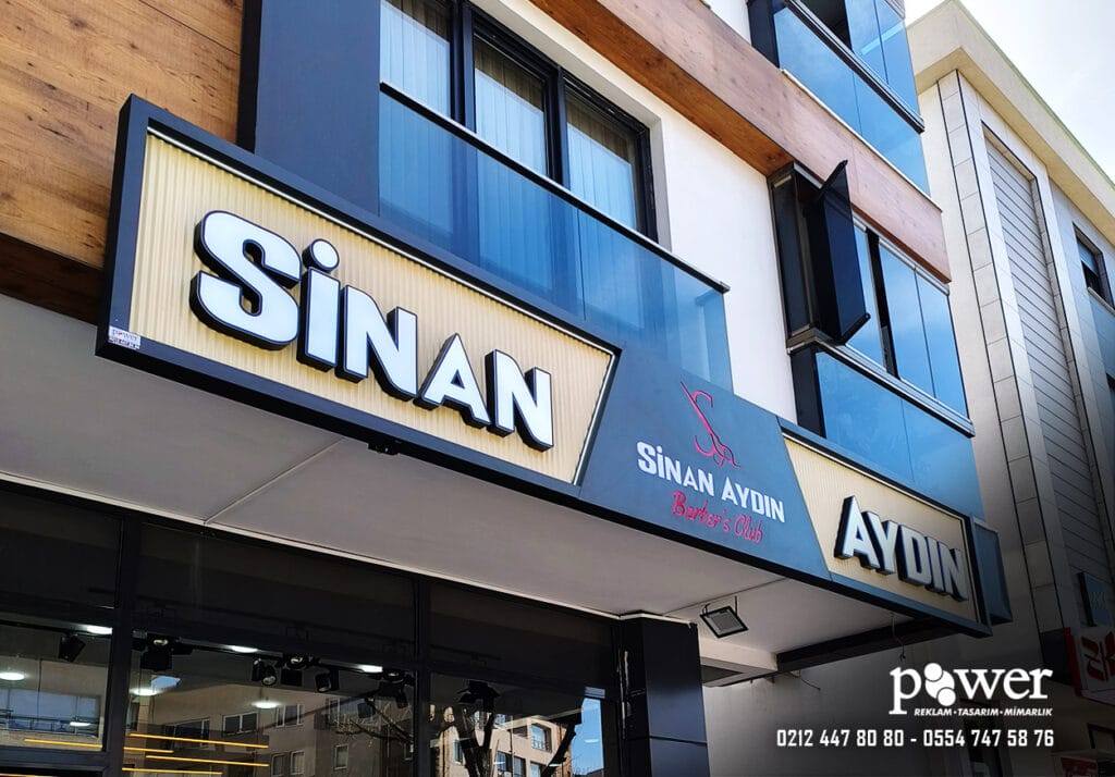 Sinan Aydın Kuaför Tabelası